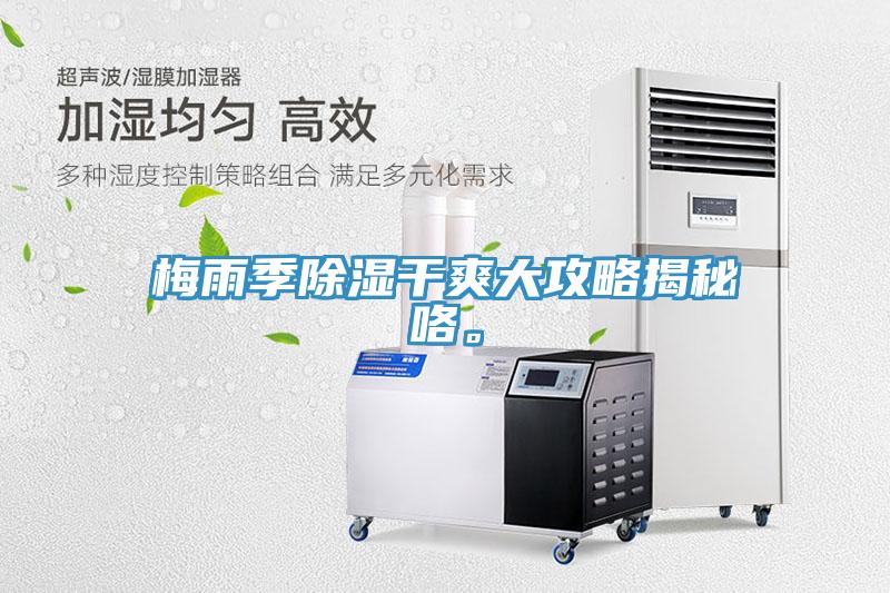 梅雨季除濕干爽大攻略揭秘咯。