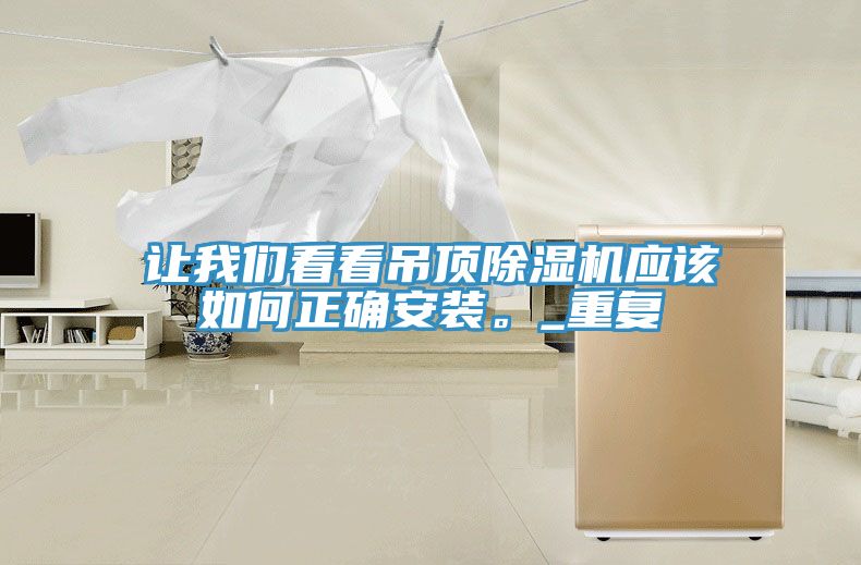 讓我們看看吊頂除濕機應該如何正確安裝。_重復