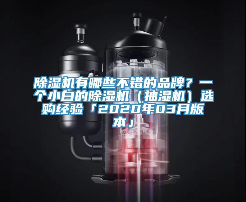 除濕機(jī)有哪些不錯(cuò)的品牌？一個(gè)小白的除濕機(jī)（抽濕機(jī)）選購(gòu)經(jīng)驗(yàn)「2020年03月版本」